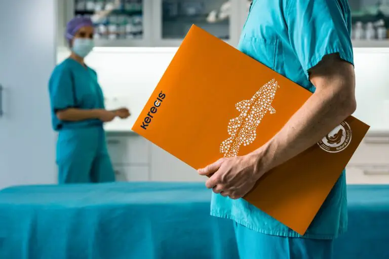 Kerecis GraftGuide packaging for burn wound management